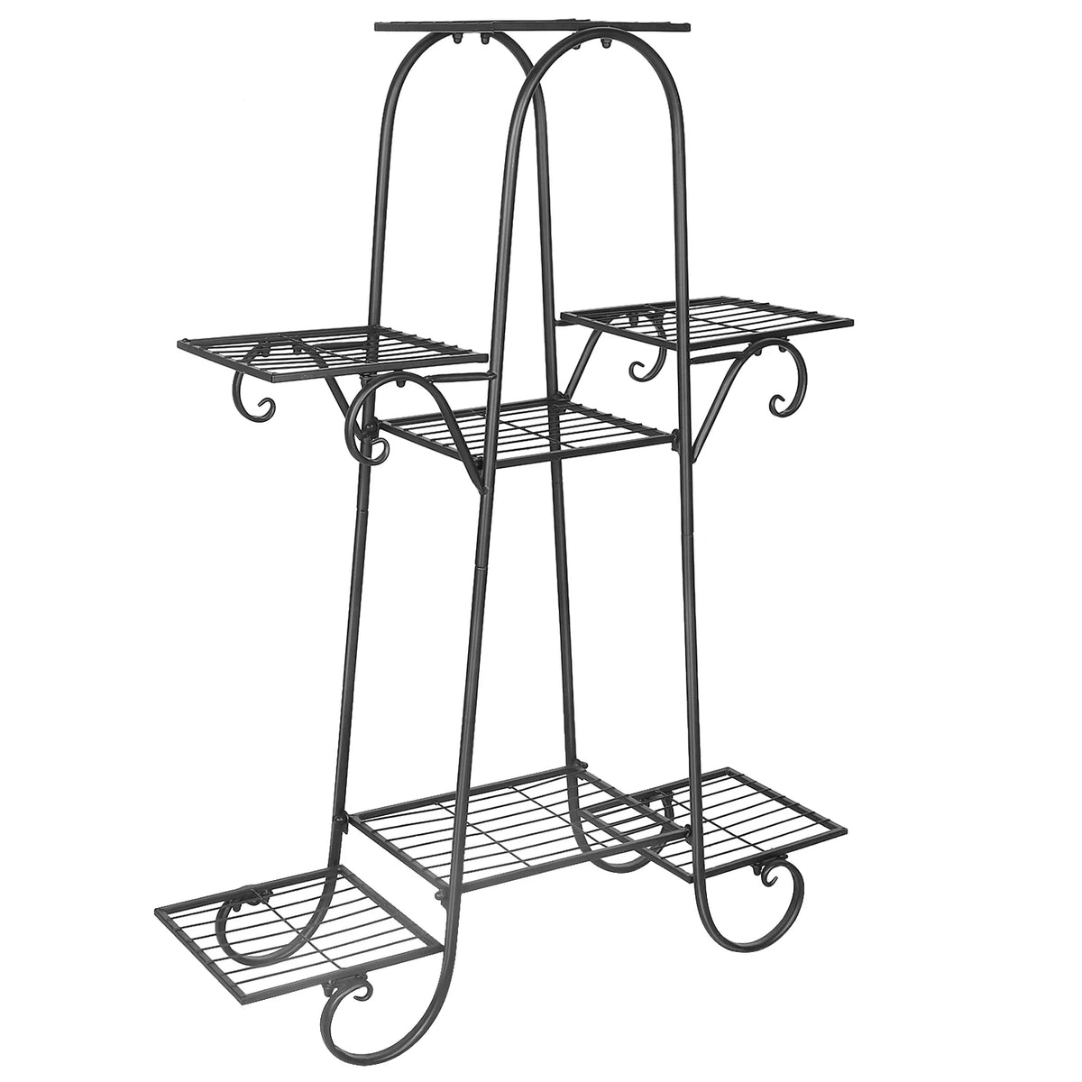 BINGOPAW 7 Tier Metal Plant Stand Indoor Outdoor Shelf