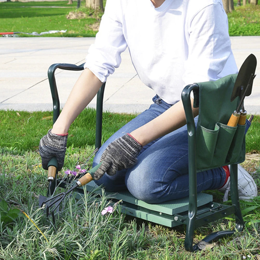 Heavy Duty Garden Kneeler Padded Seat Folding Stool 150KG