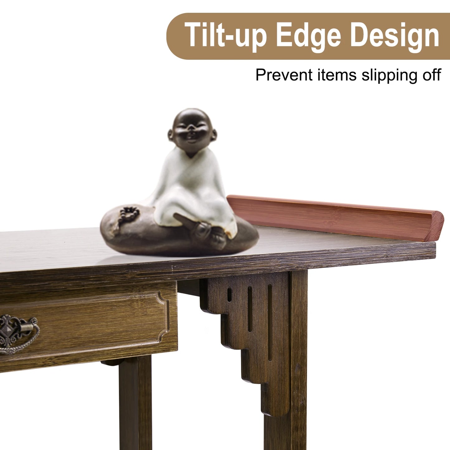 BINGOPAW Bamboo Console Table Antique Entryway Sofa
