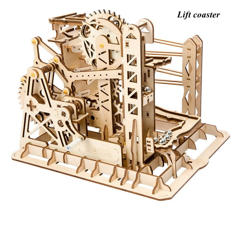 Robotime Marble Run 3D Wooden Puzzle Kit Night City
