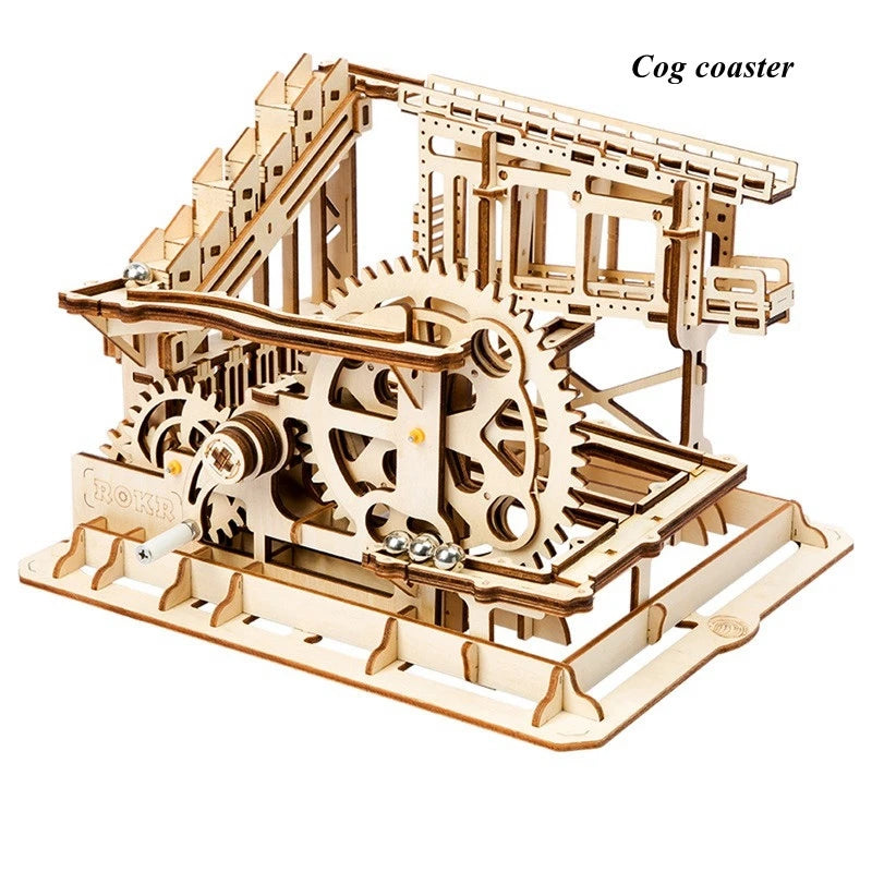 Robotime Marble Run 3D Wooden Puzzle Kit Night City