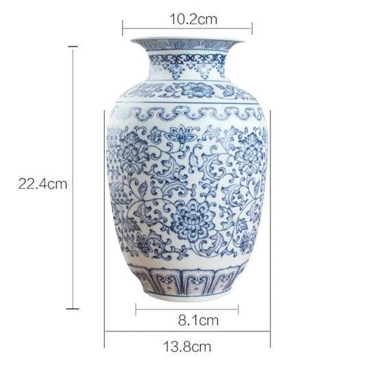Enhancement Interlocking Lotus Porcelain Ceramic Flower Vase Home Decor
