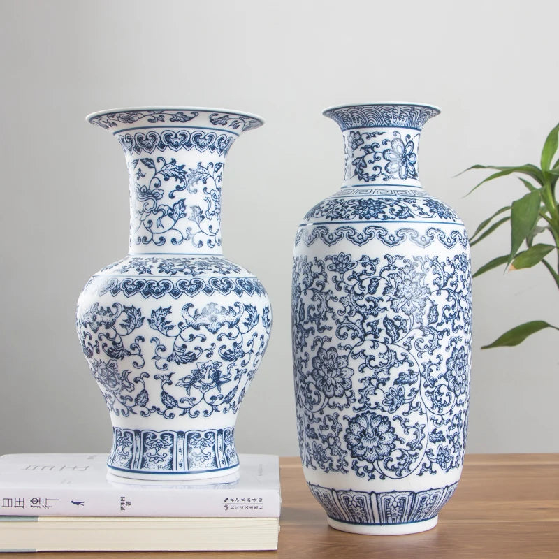 Enhancement Interlocking Lotus Porcelain Ceramic Flower Vase Home Decor