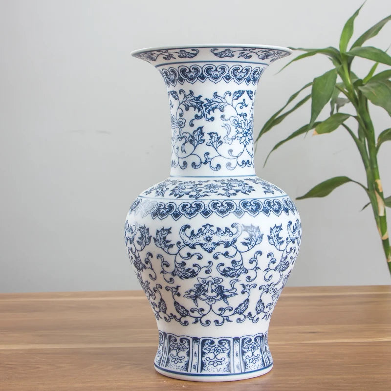 Enhancement Interlocking Lotus Porcelain Ceramic Flower Vase Home Decor