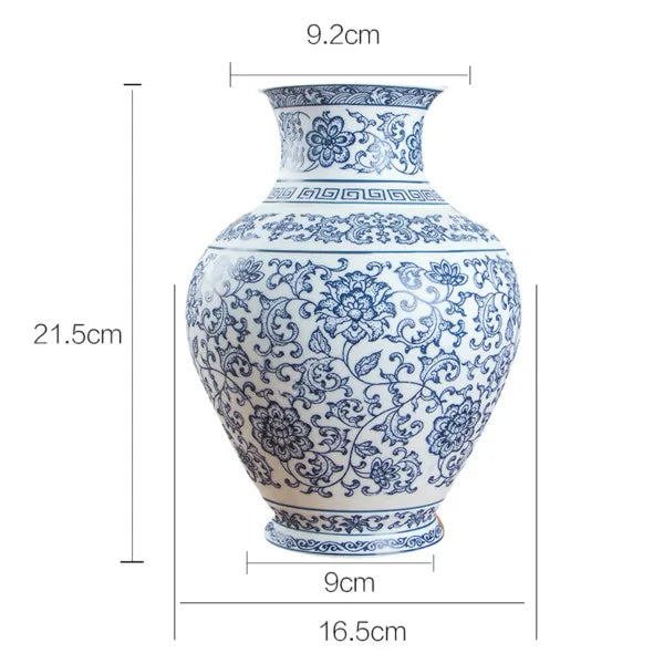 Enhancement Interlocking Lotus Porcelain Ceramic Flower Vase Home Decor