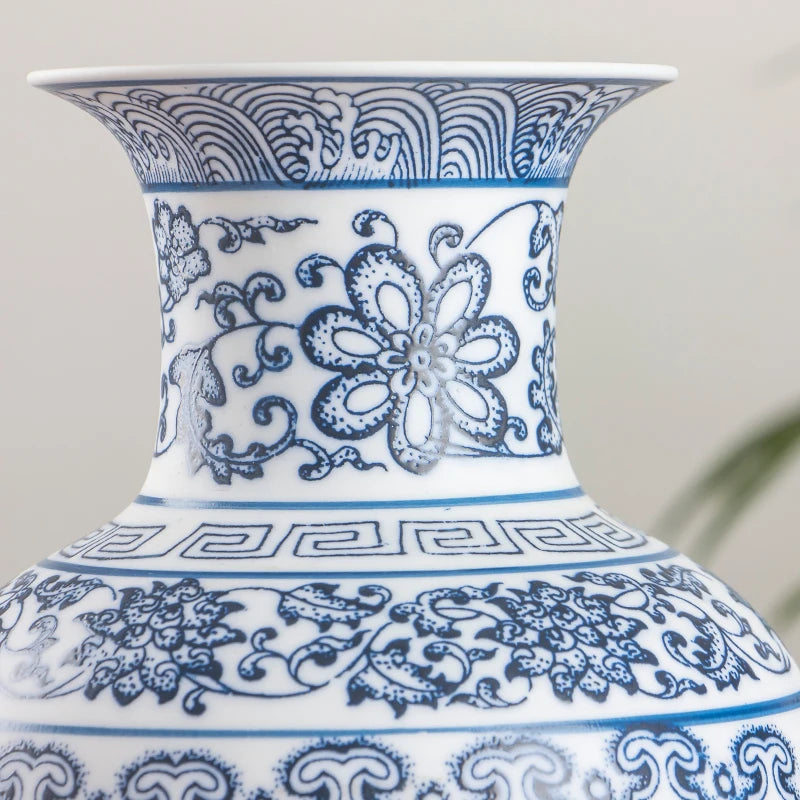 Enhancement Interlocking Lotus Porcelain Ceramic Flower Vase Home Decor