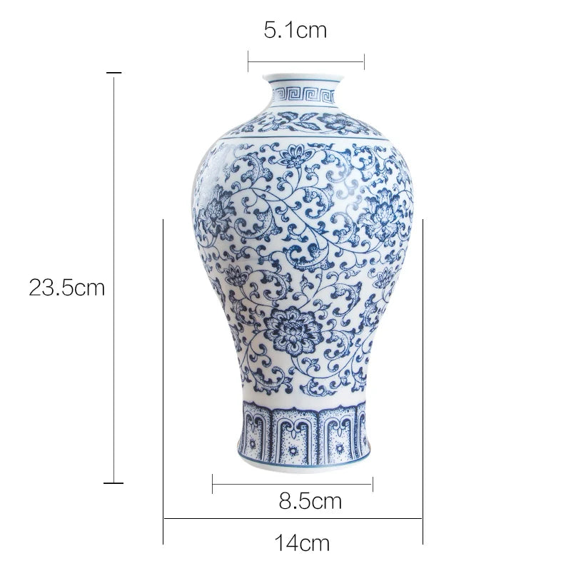 Enhancement Interlocking Lotus Porcelain Ceramic Flower Vase Home Decor