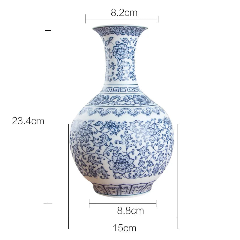 Enhancement Interlocking Lotus Porcelain Ceramic Flower Vase Home Decor