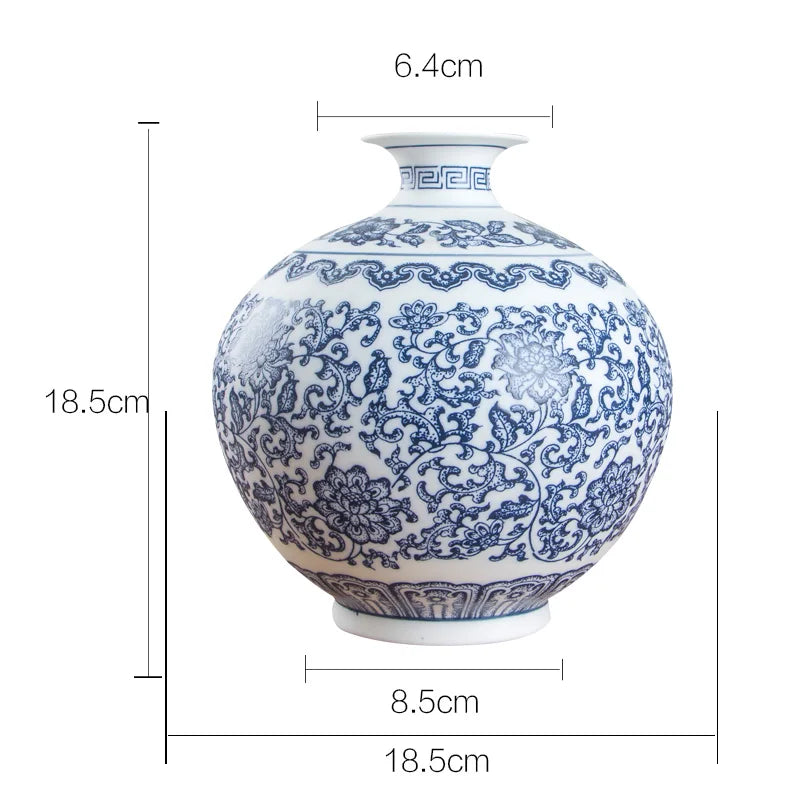 Enhancement Interlocking Lotus Porcelain Ceramic Flower Vase Home Decor