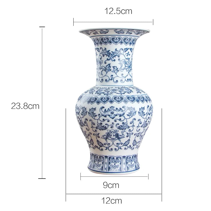 Enhancement Interlocking Lotus Porcelain Ceramic Flower Vase Home Decor