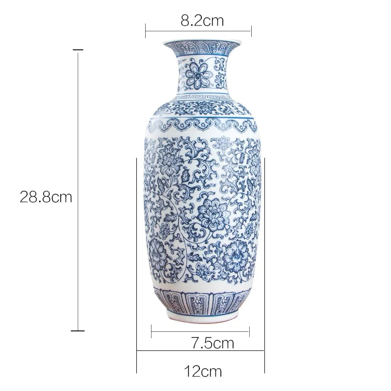 Enhancement Interlocking Lotus Porcelain Ceramic Flower Vase Home Decor