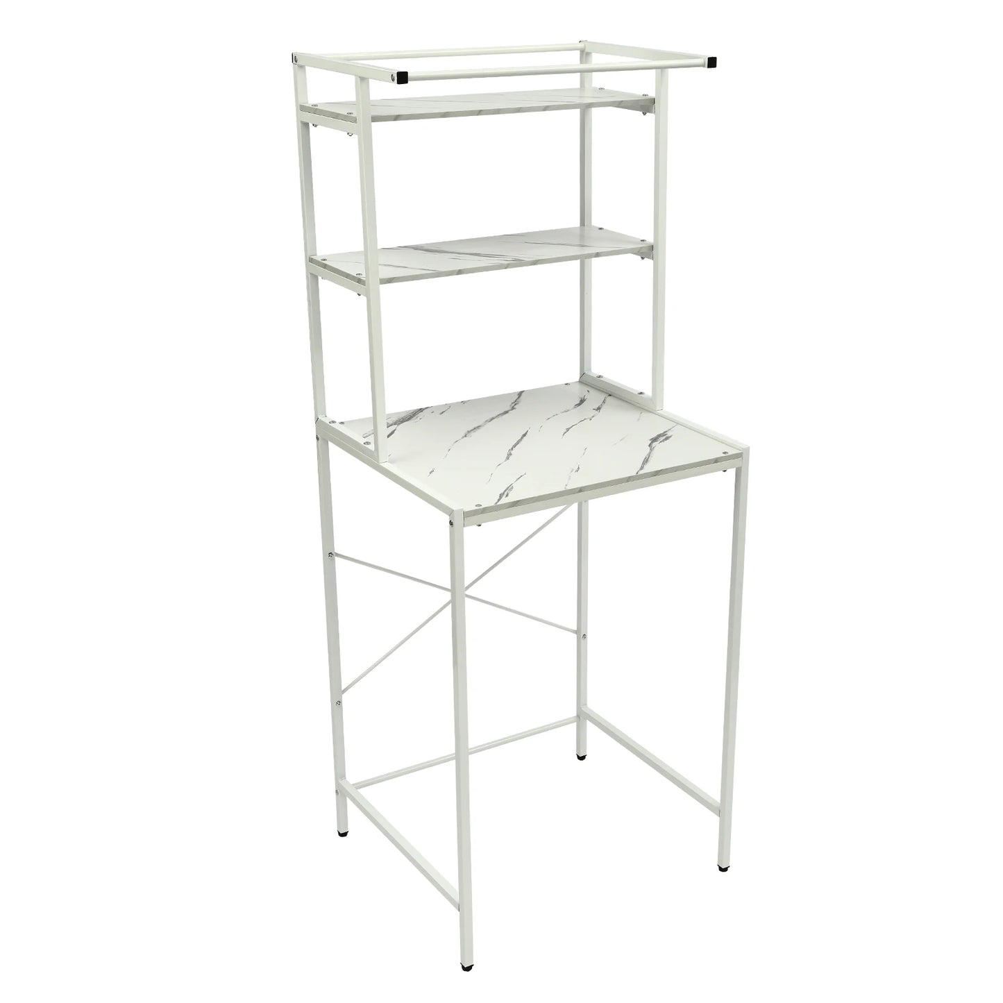 Triple Tier Washer Dryer Storage Shelf For Laundry Room