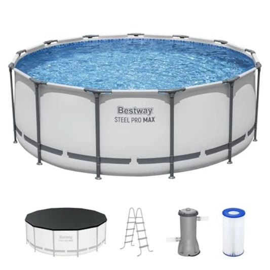Steel Professional Max Above Ground Pool Set With Filter