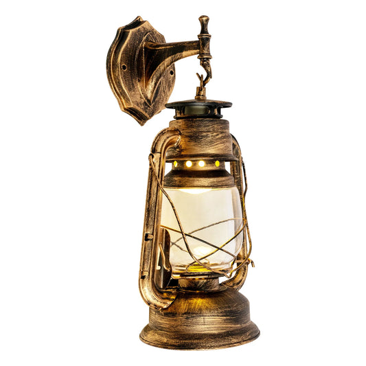 Retro Vintage Rustic Wall Sconce Lamp Iron Lantern Fixture