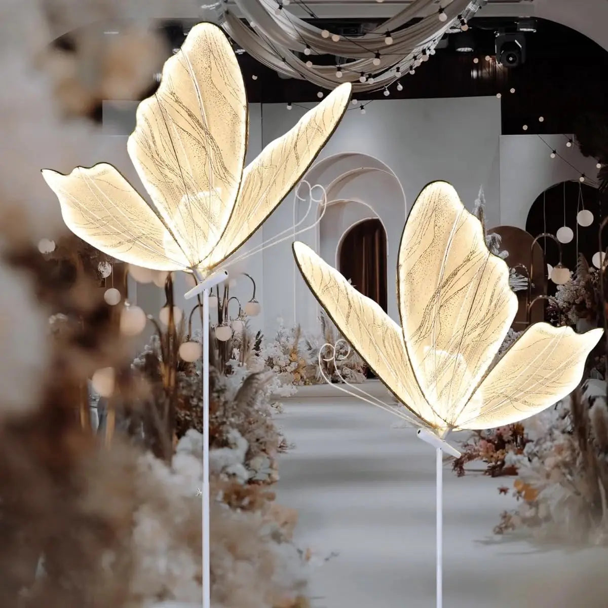 Butterfly Wedding Aisle Lights 2 Pack Romantic Indoor Decoration