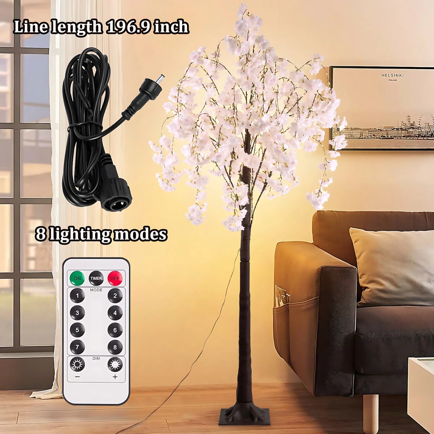 Cherry Blossom Tree Light LED Floor Lamp For Interiors