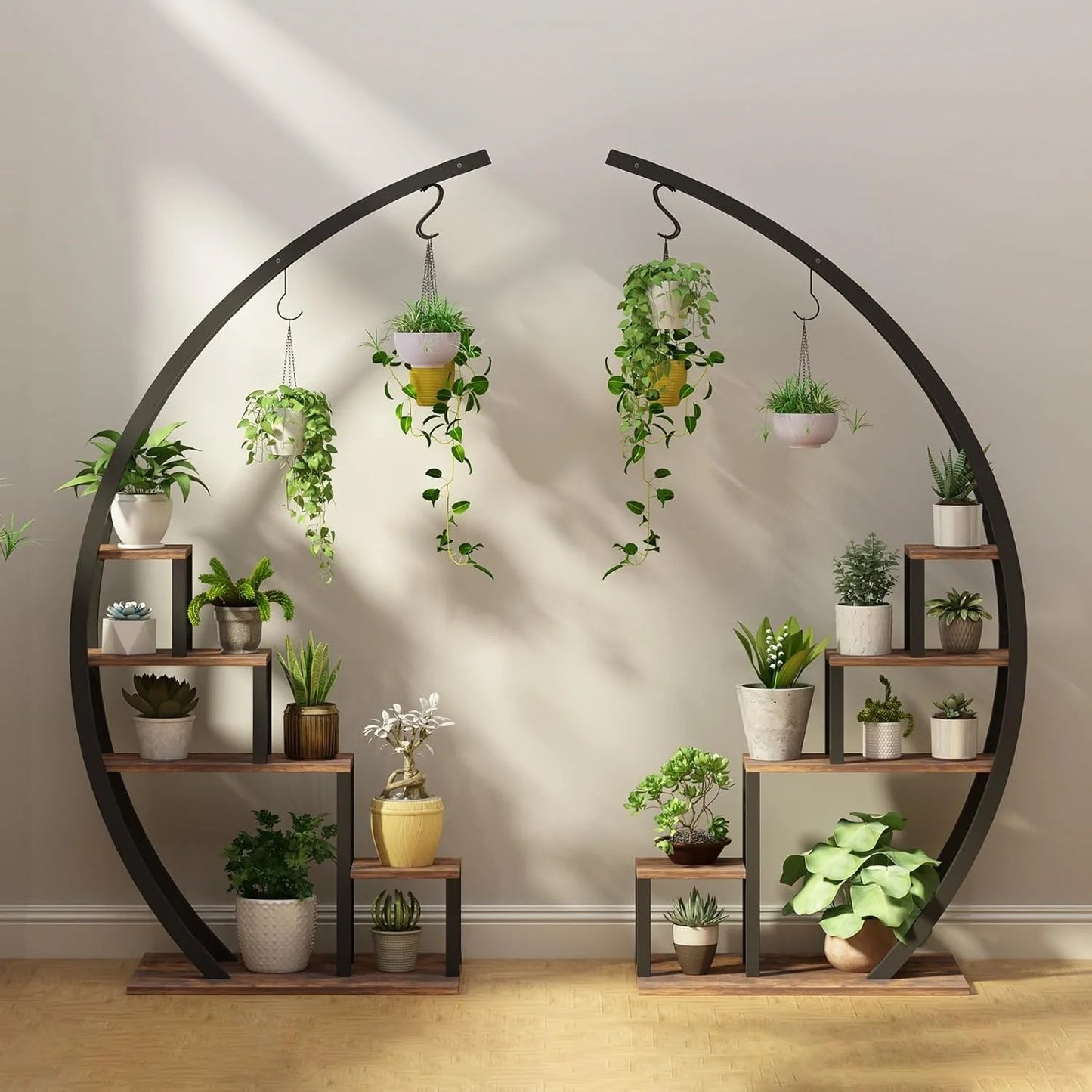 HiMISS Two Pack Five Tier Plant Stand Indoor Outdoor Plant Shelf