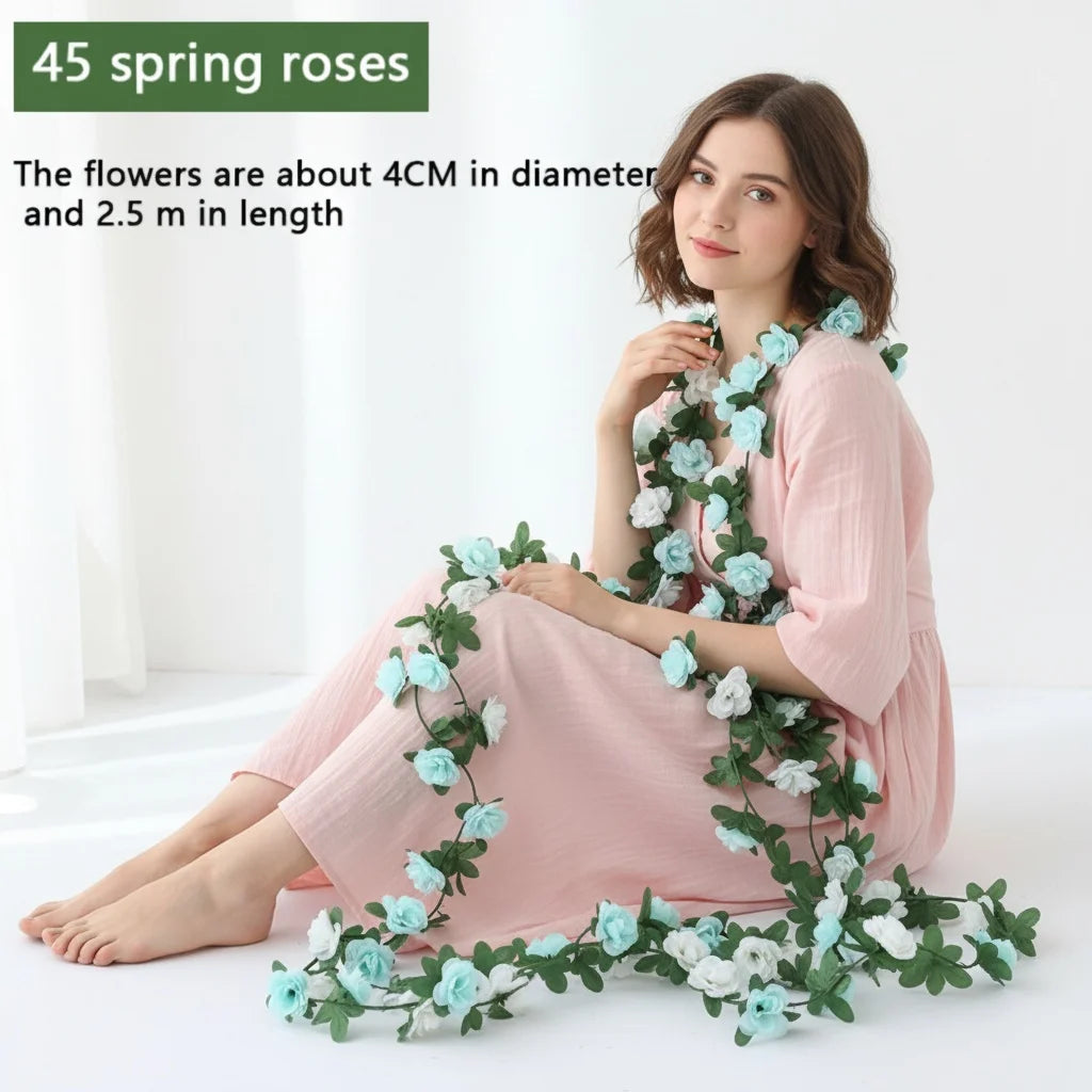 Artificial Rose Flower Vine Elegant Wedding Decoration