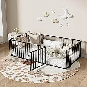 DAFIFY Montessori Floor Bed Frame With Guardrails