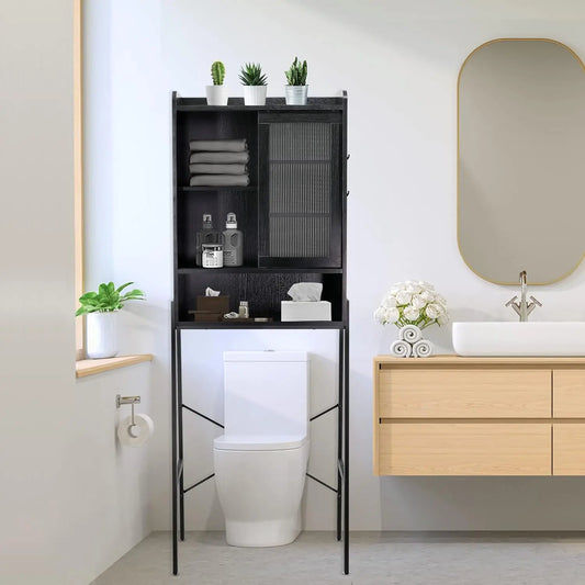 Over Toilet Storage Cabinet With Adjustable Shelves Freestanding