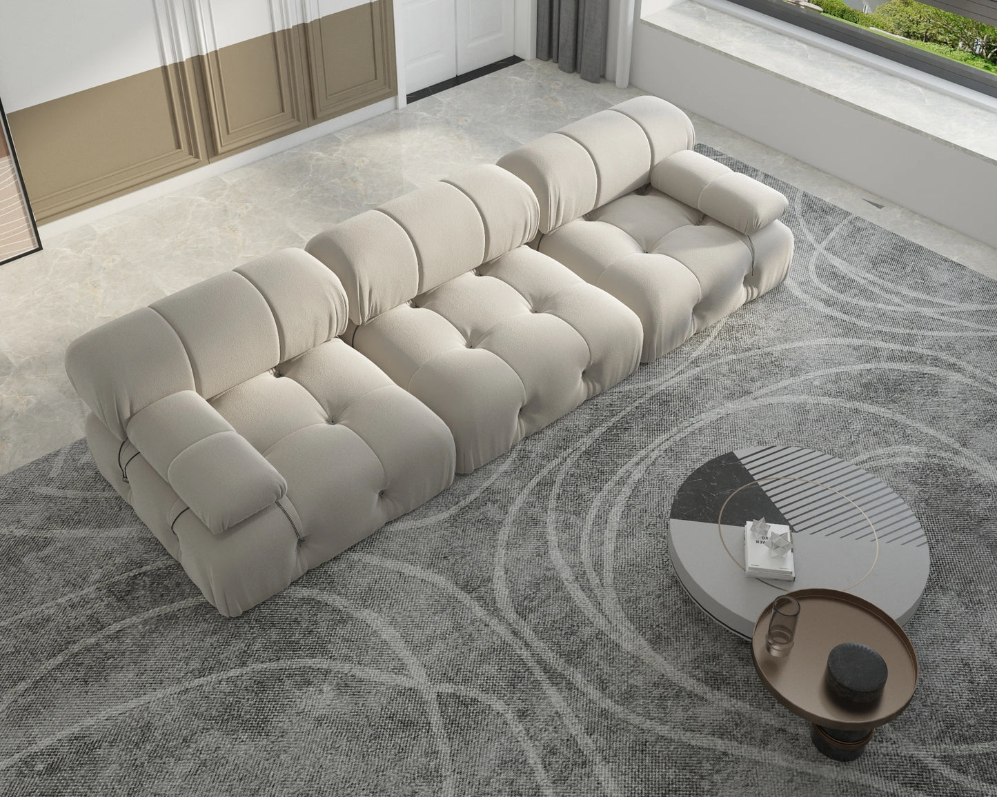 Sdorens Modern Velvet Modular Sectional Sofa Set Living Room