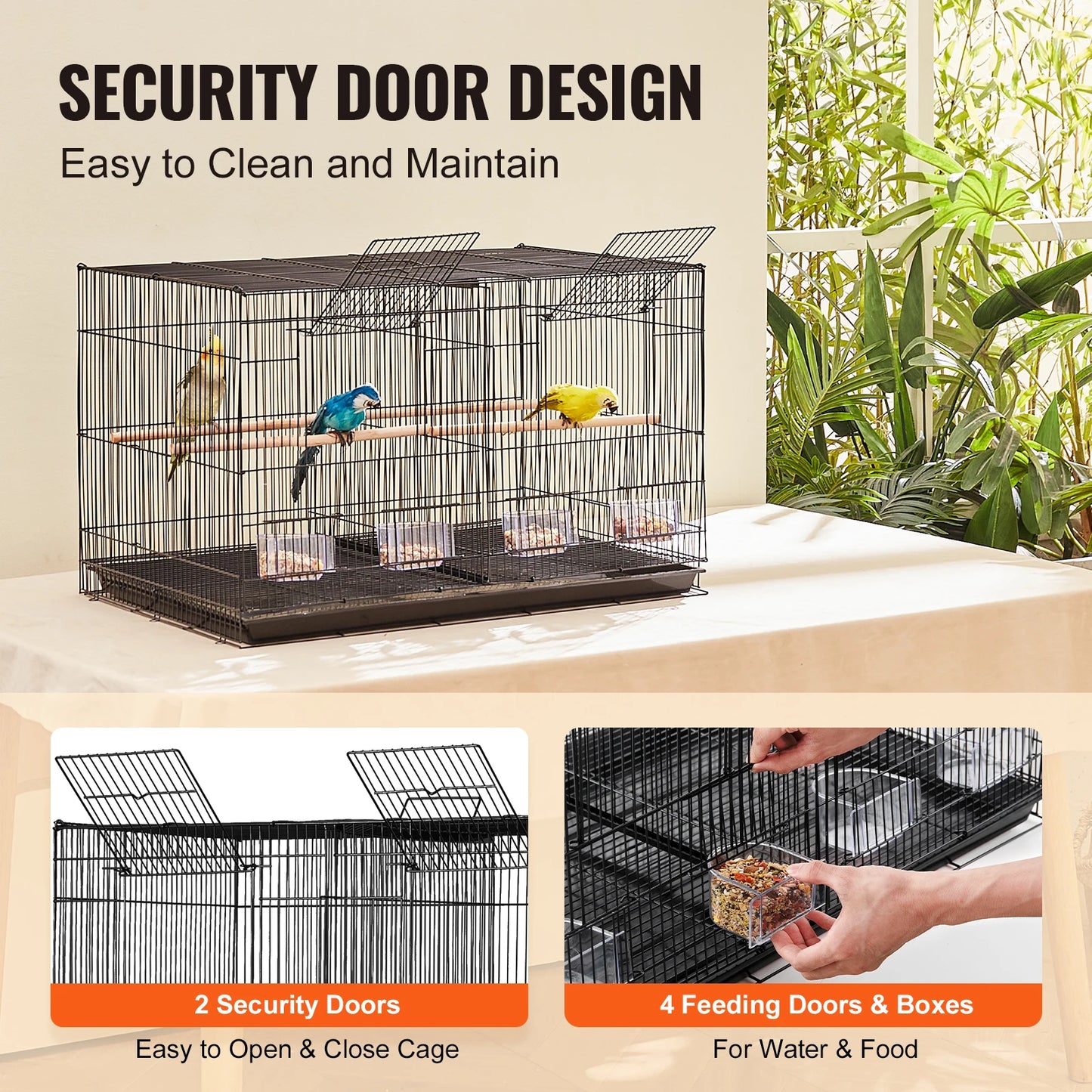 SucceBuy Flight Bird Cage Stackable Divided Cage For Travel