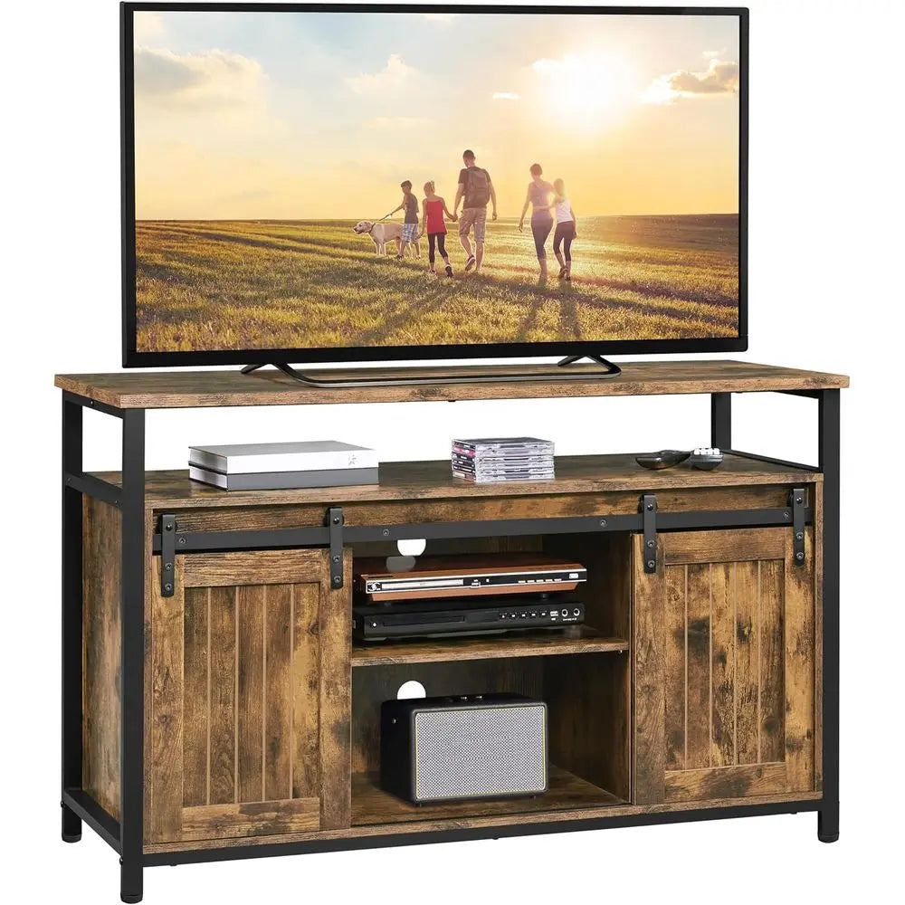 Industrial Rustic TV Stand With Storage For 55 Inch