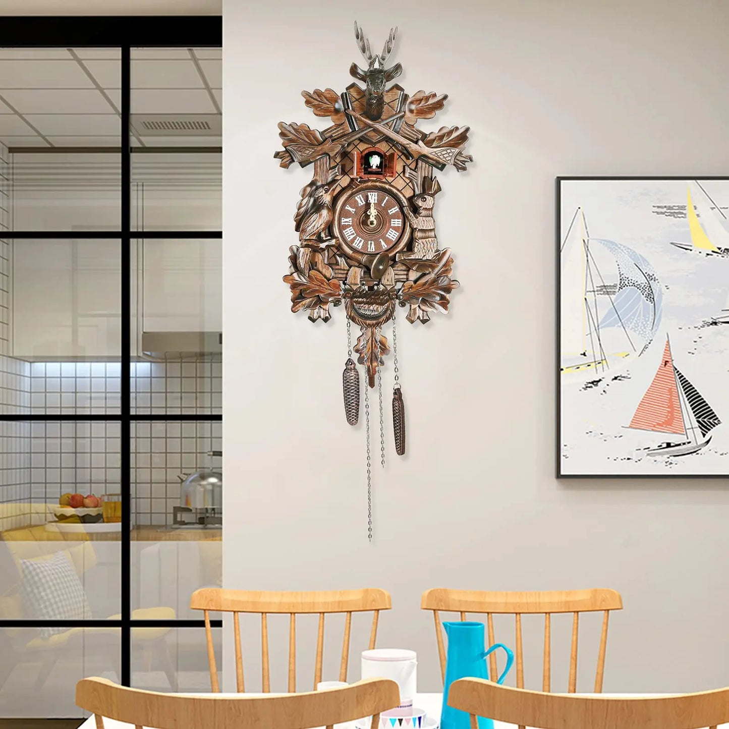 Cuckoo Wall Clock Black Forest Style For Living Room