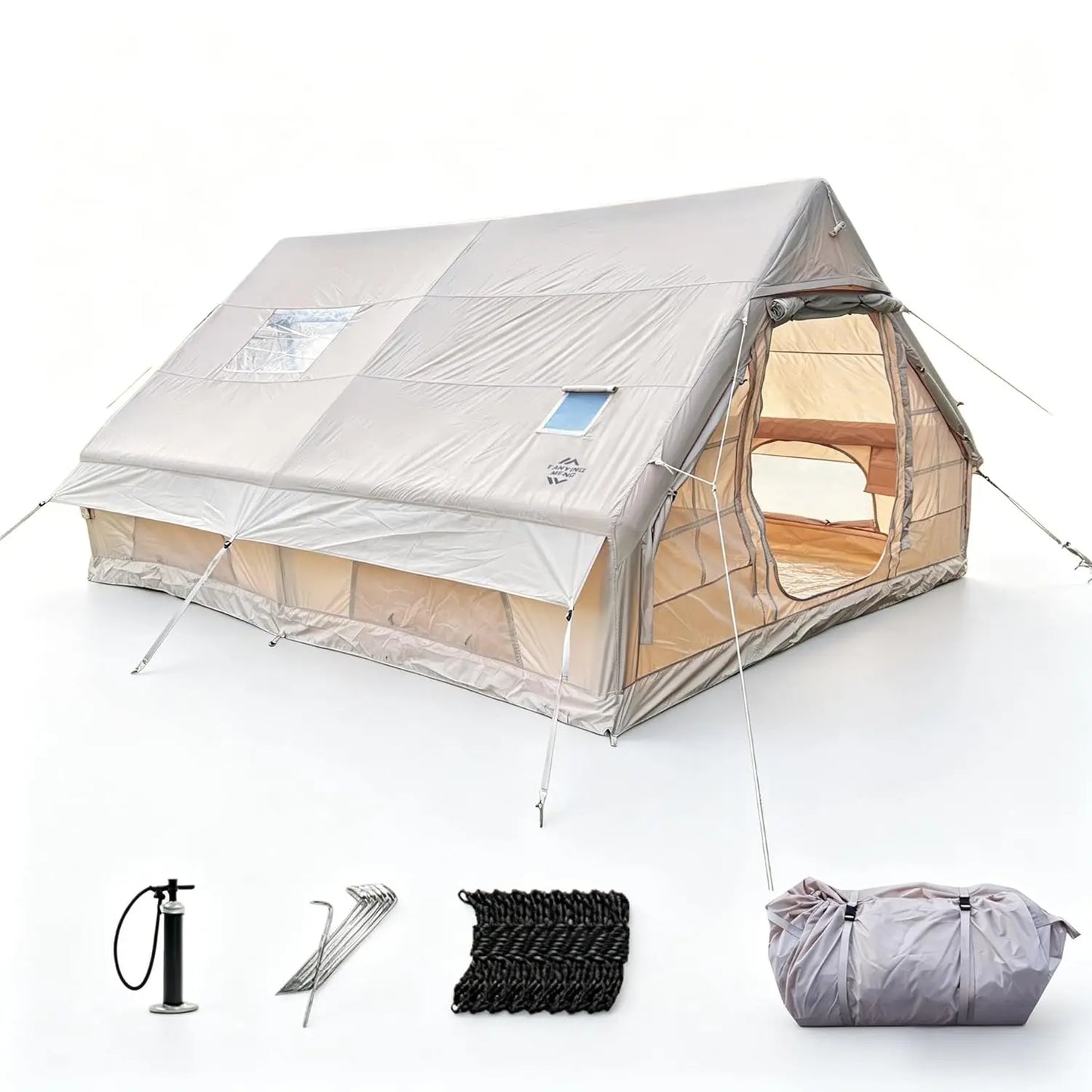 Inflatable Tent With Panoramic Skylight For Family Camping