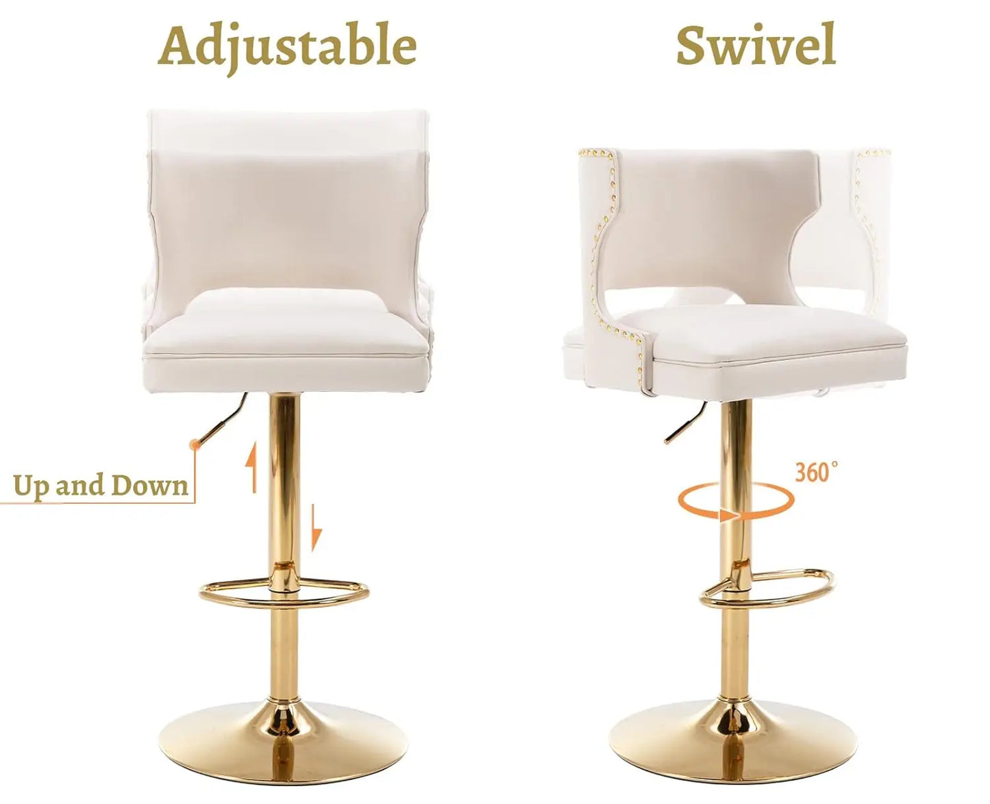 Premium Leather Bar Stools Set Of 4 Contemporary Design