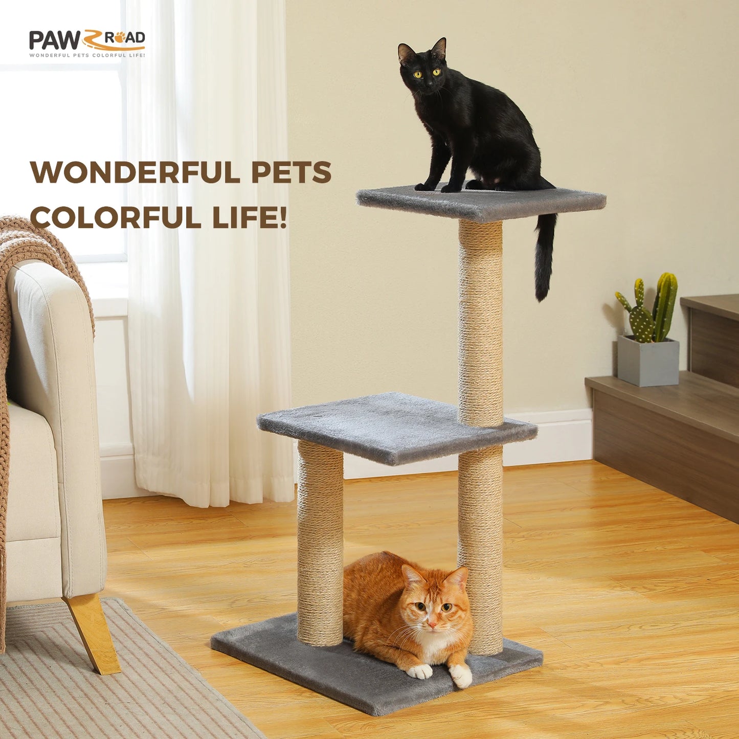 PAWZ Road Cat Tower For Indoor Cats Scratching Posts