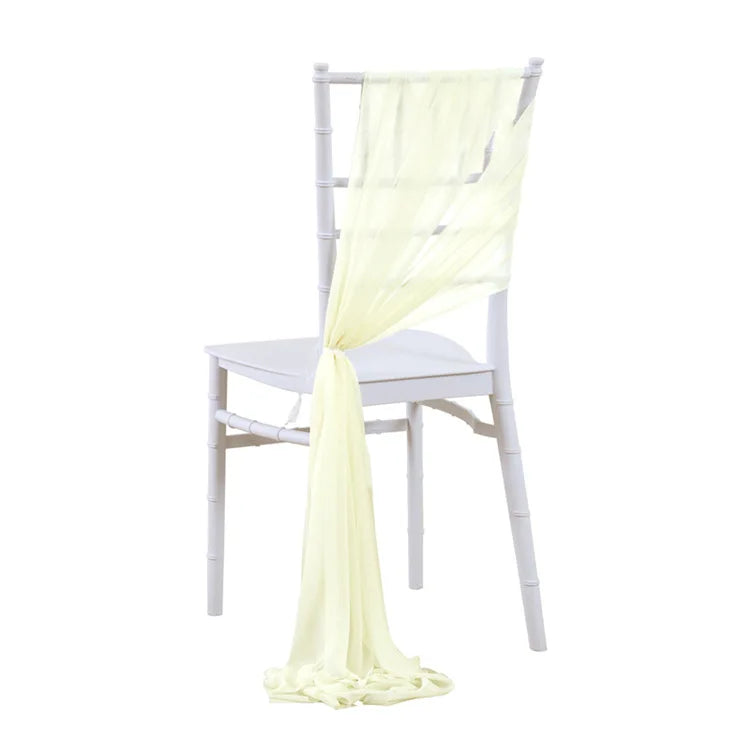 Chiffon Chair Sashes for Wedding Decor Draping with Tie