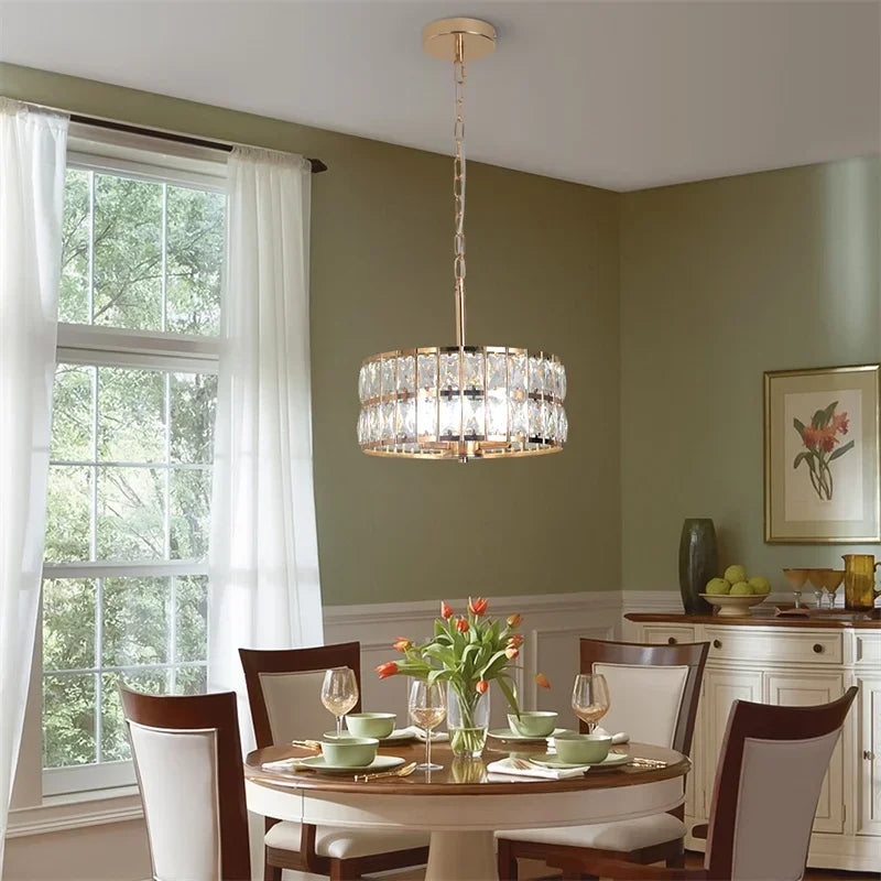 Vetrulus Crystal LED Pendant Chandelier for Modern Home Lighting