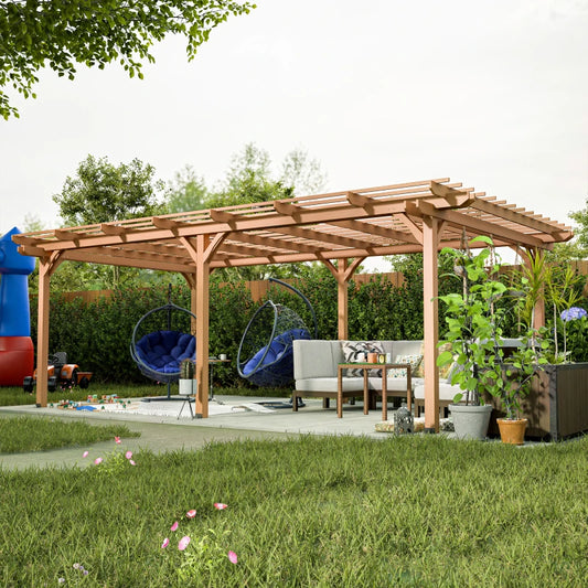 Wooden Gazebo Pergola for Climbing Plants and Garden Support