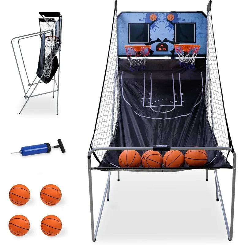 JupiterForce Foldable Indoor Basketball Arcade Game With 4 Balls