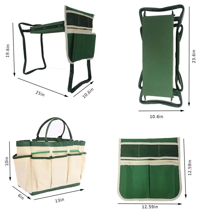 XMSJ Garden Kneeler And Seat With Large Tool Pouch