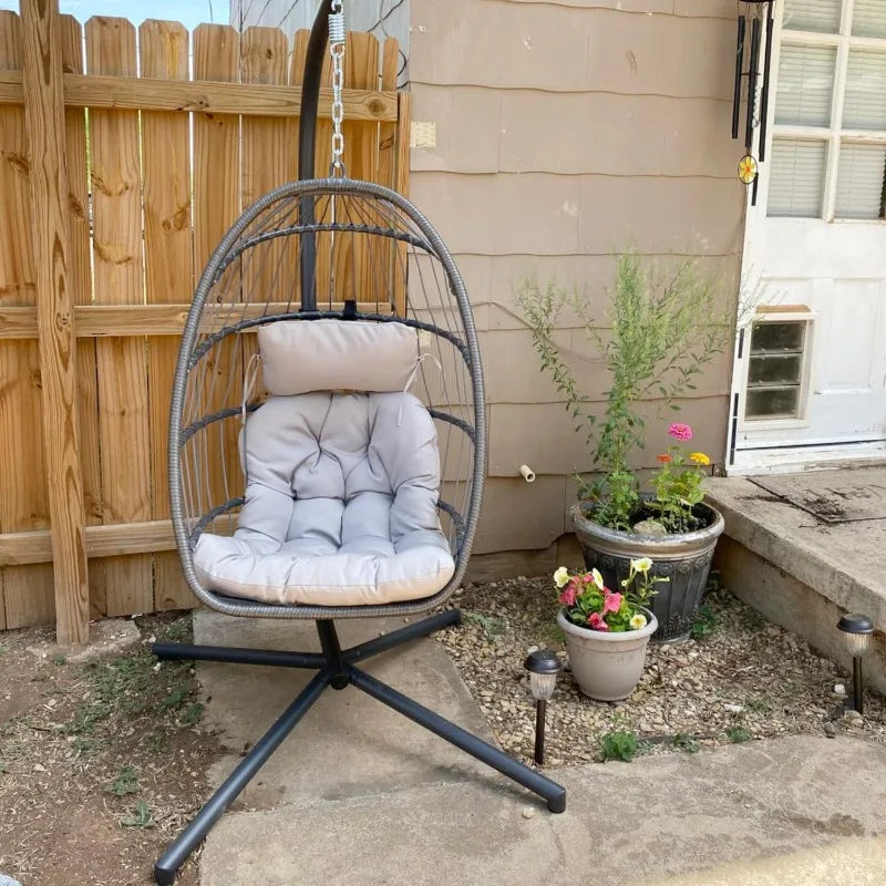 Hign-concerned Egg Swing Chair Stand Rattan Wicker Indoor