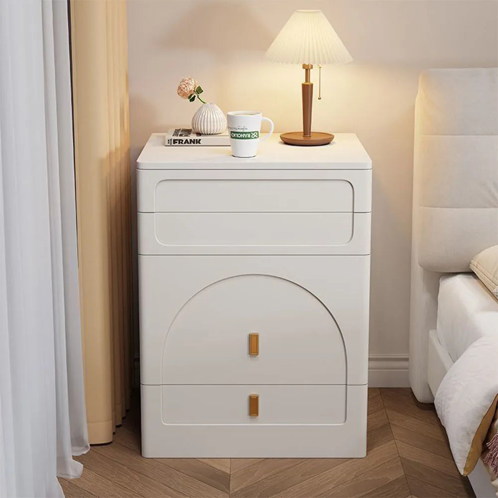 Modern Minimalist Dressing Table with Storage Chair and Stylish Nordic Mirror