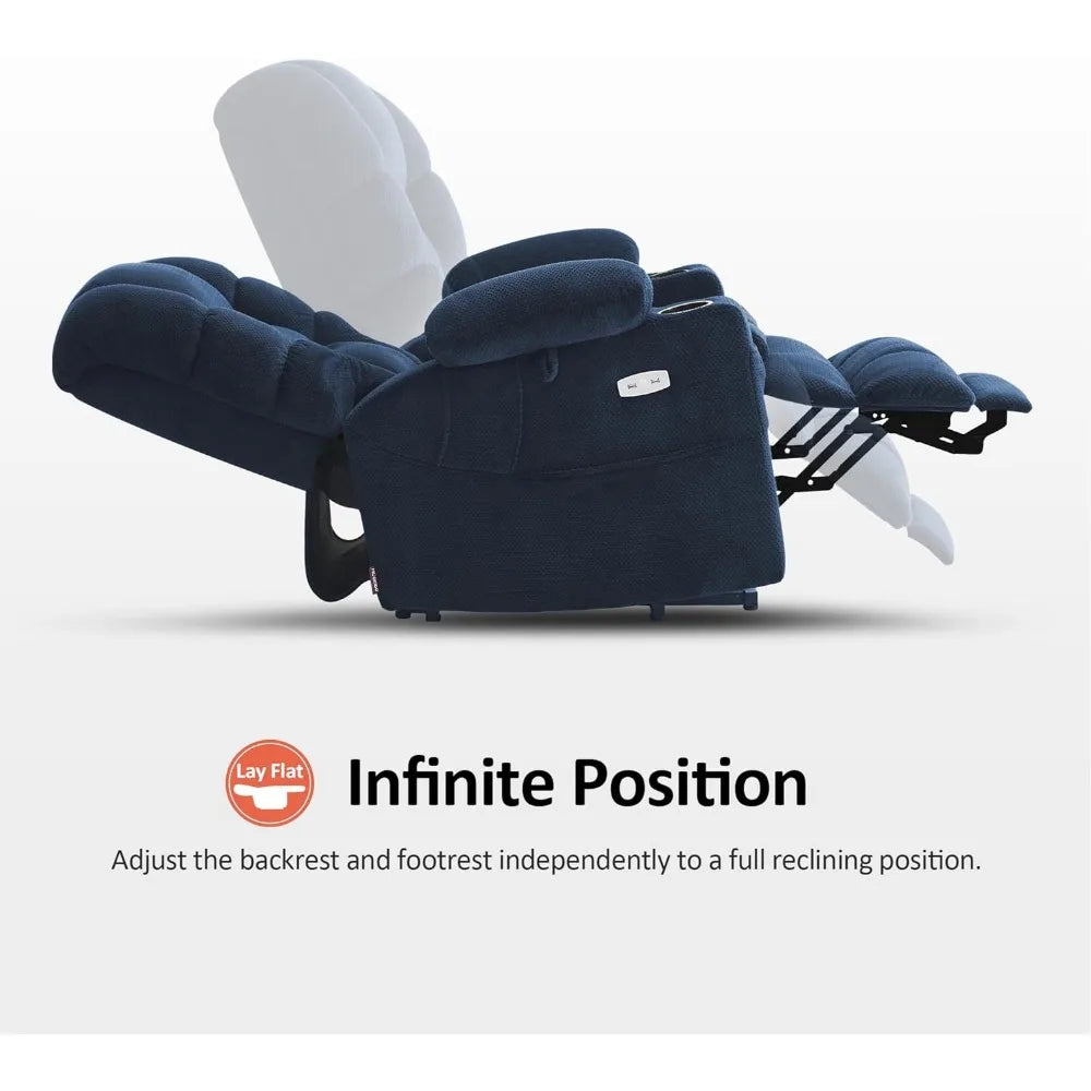 Triple Motor Power Lift Recliner Chair with Massage Heat for Petite Elderly