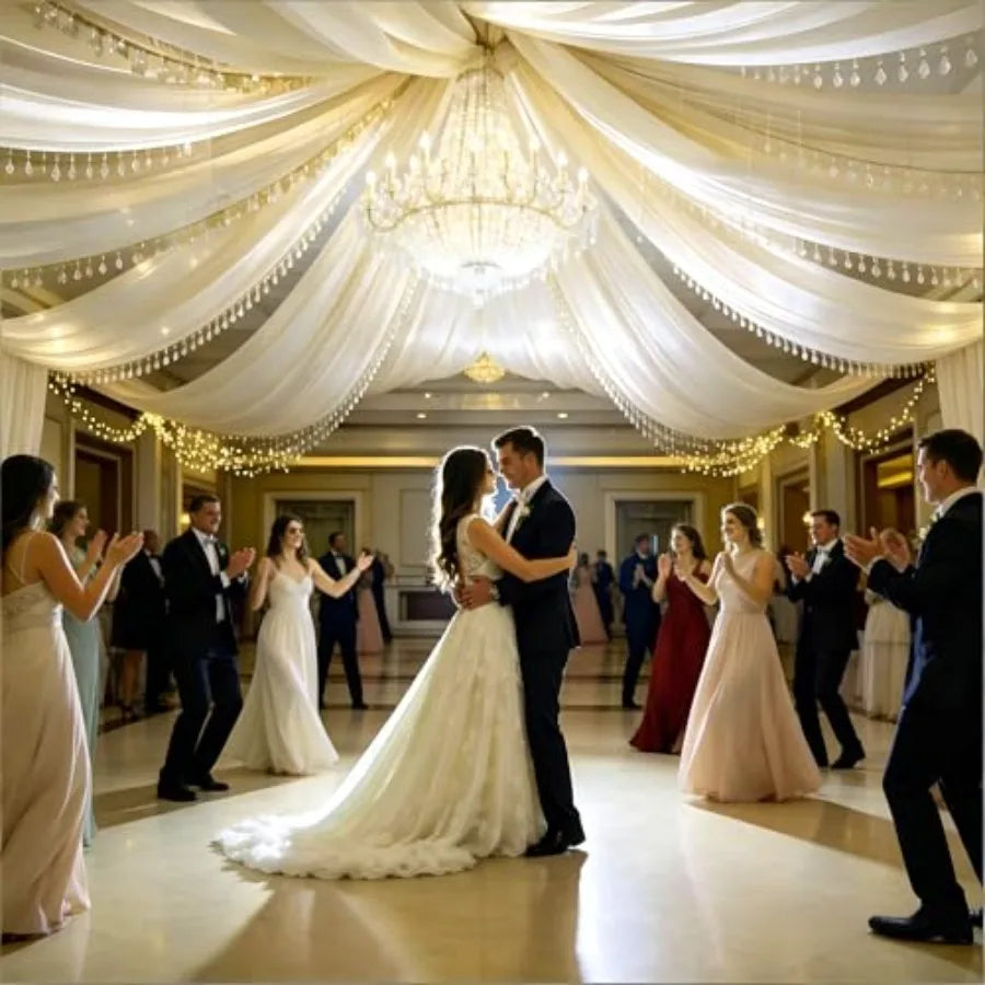 Yao Hui Huang Wedding Ceiling Draping Fabric Chiffon Curtains
