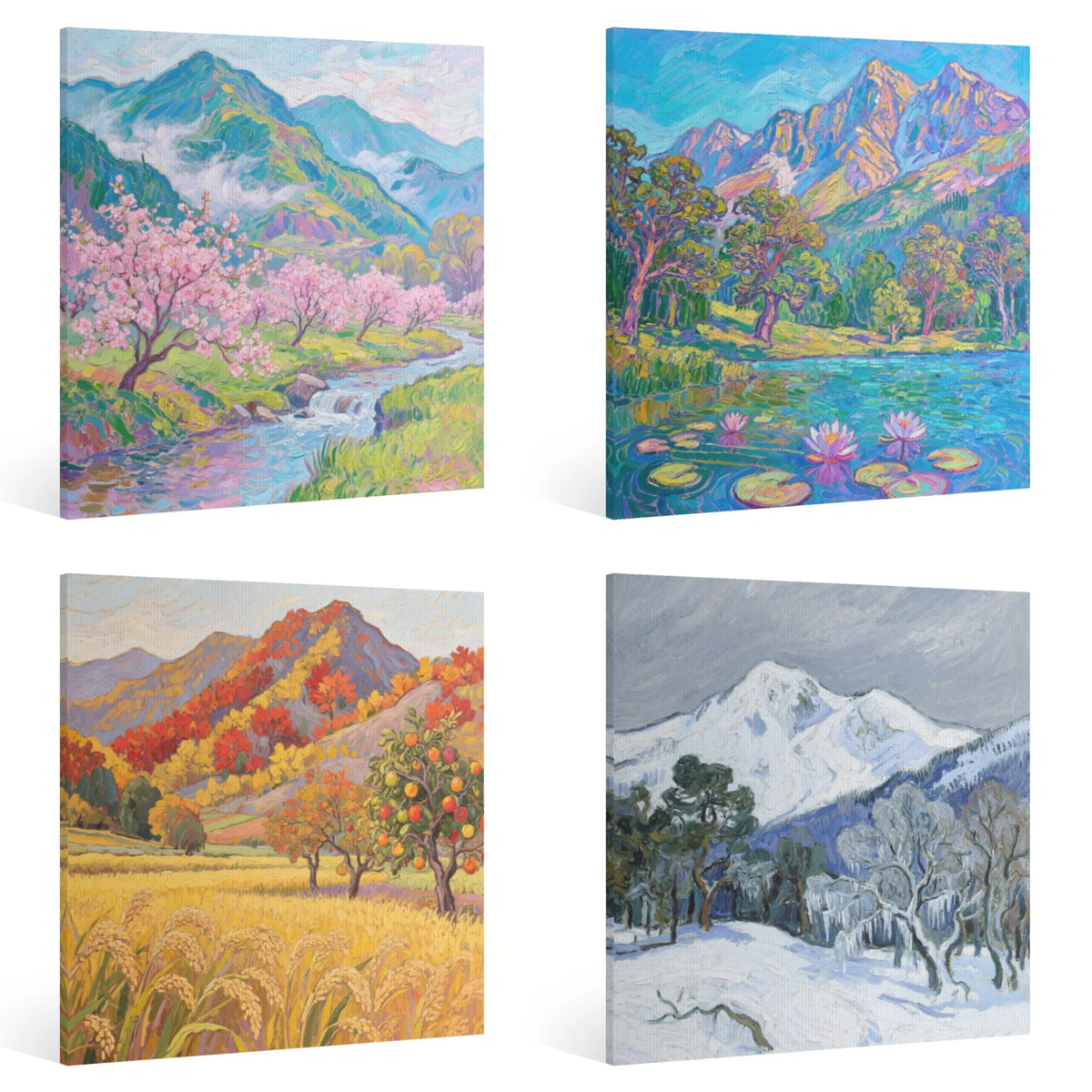 Four Seasons Landscape Canvas Wall Art Print Home Decoration