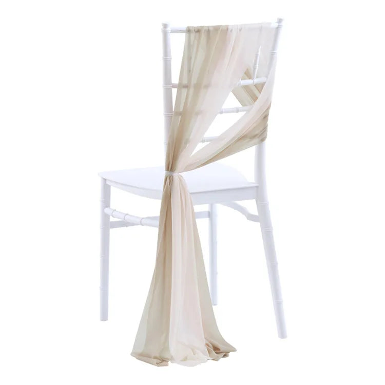 Chiffon Chair Sashes for Wedding Decor Draping with Tie