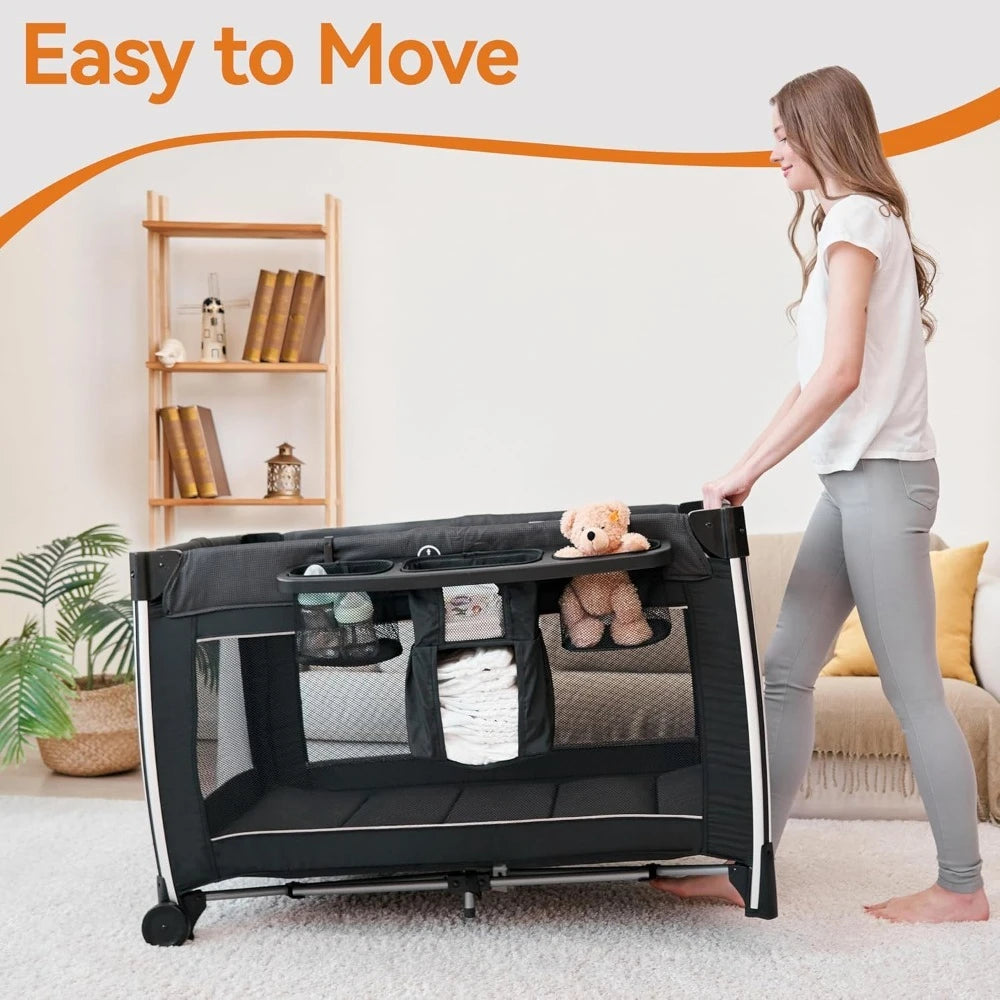 High Concerned 4 in 1 Portable Baby Crib Center