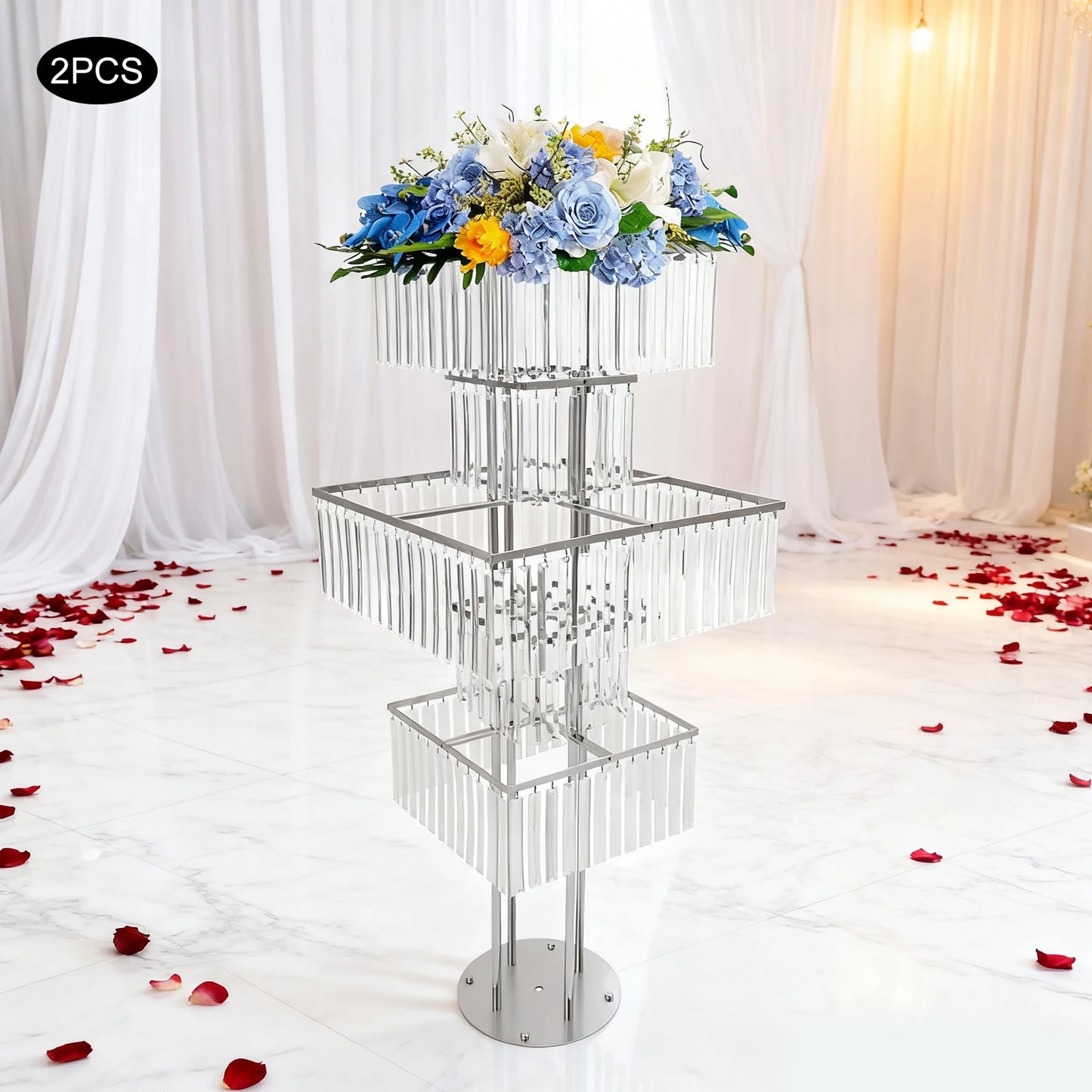 Five Tier Flower Stand Wedding Centerpieces Display For Events
