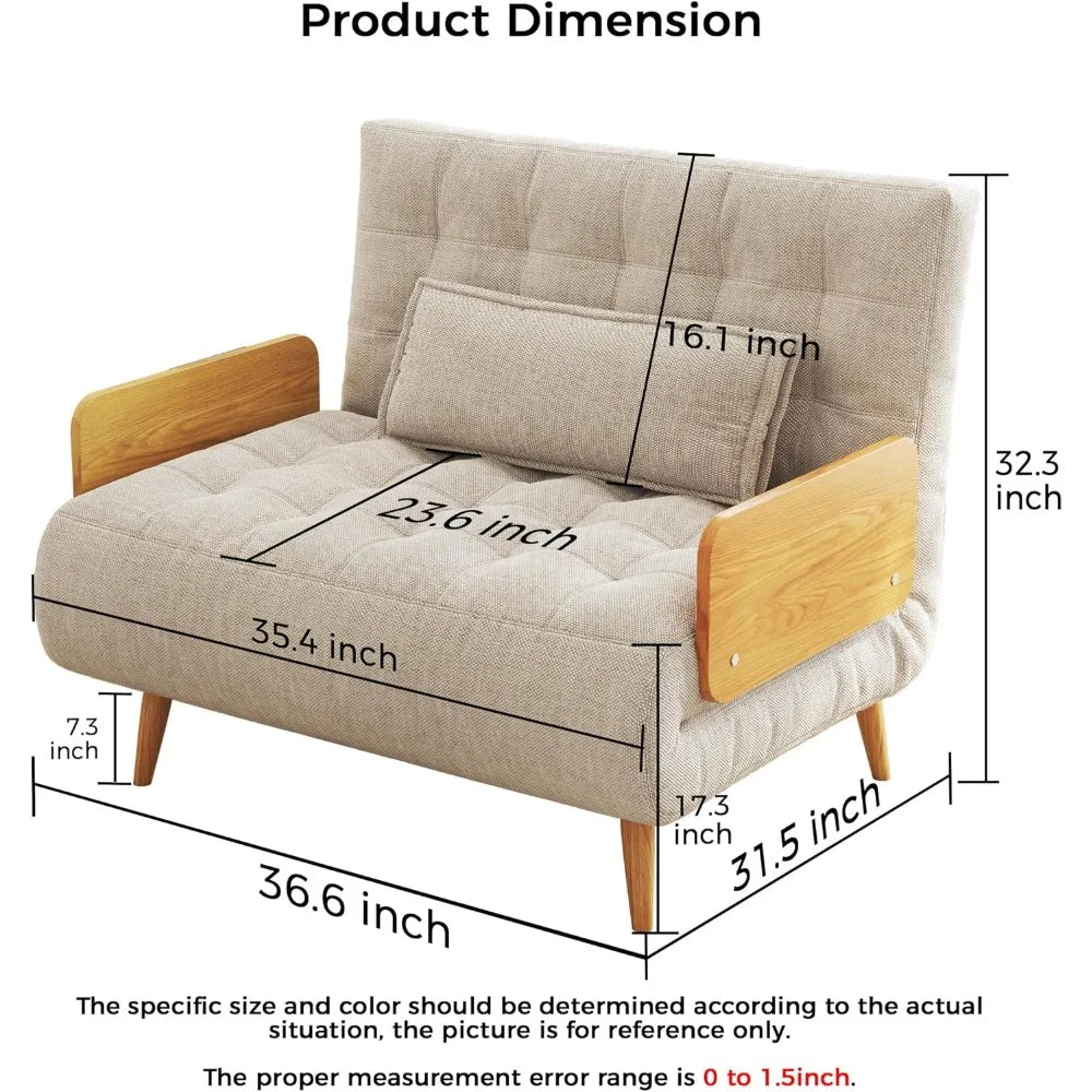 MKDK 3 In 1 Convertible Chair Bed Sleeper For Adults