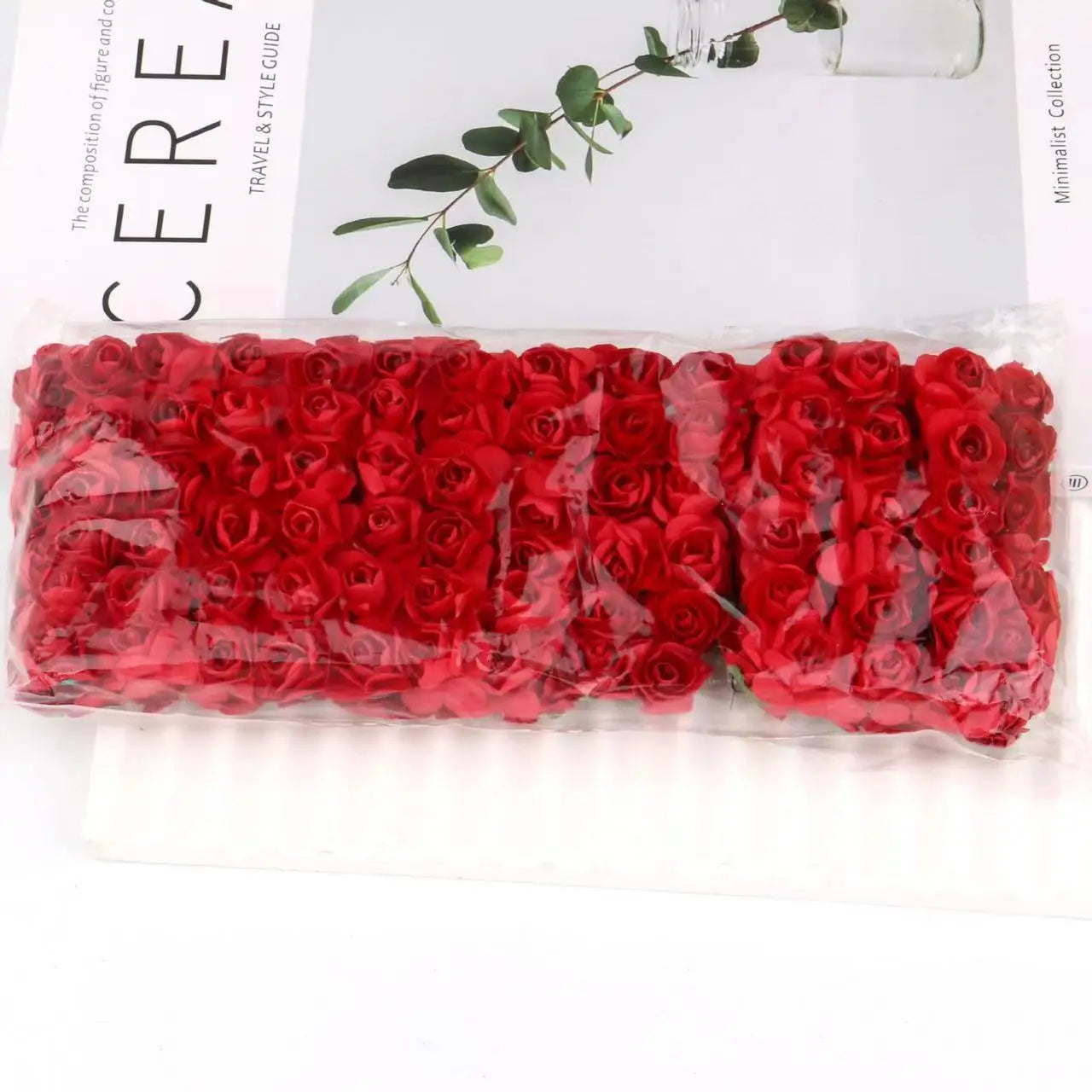 Artificial Paper Rose Bouquet For Scrapbooking And Wedding Decor