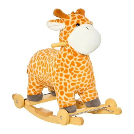 Ride-On Wooden RockingHorse 2-In-1 With Sound Kids