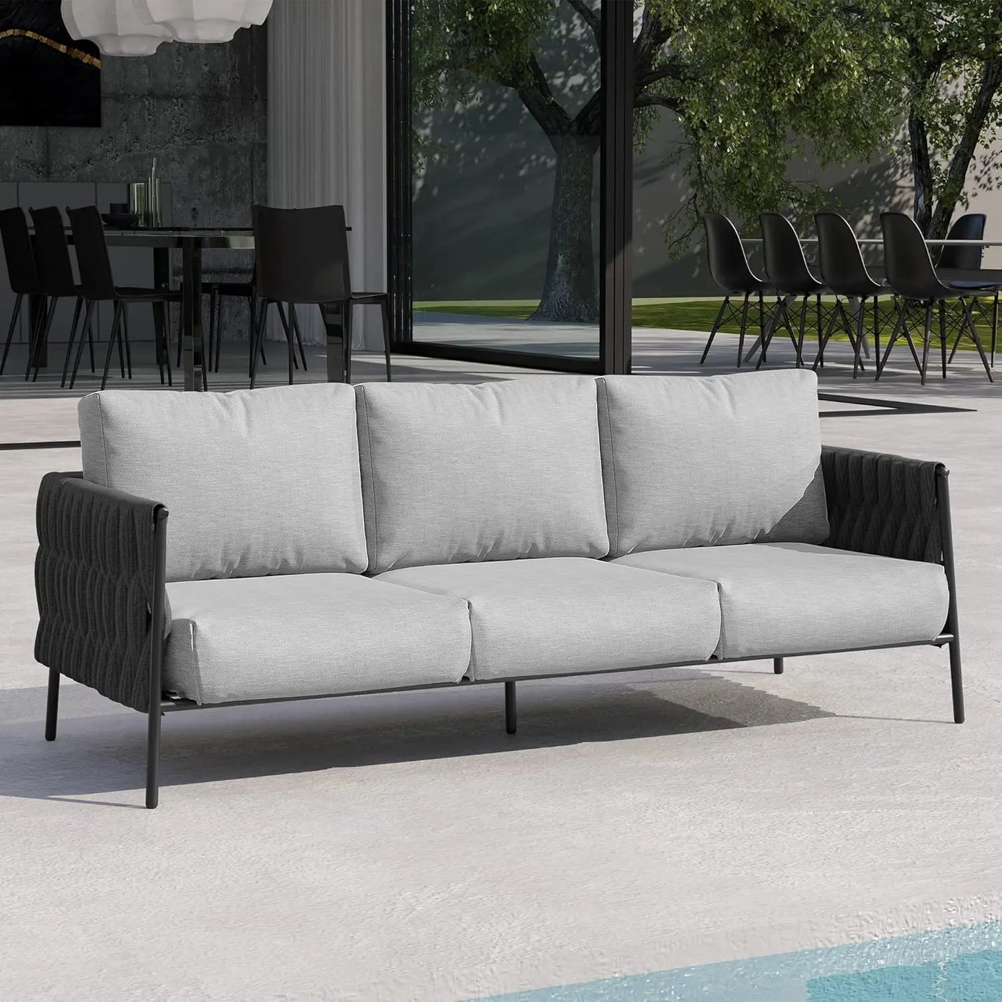 Outdoor Patio Furniture Set Deep Seating And Coffee Tables