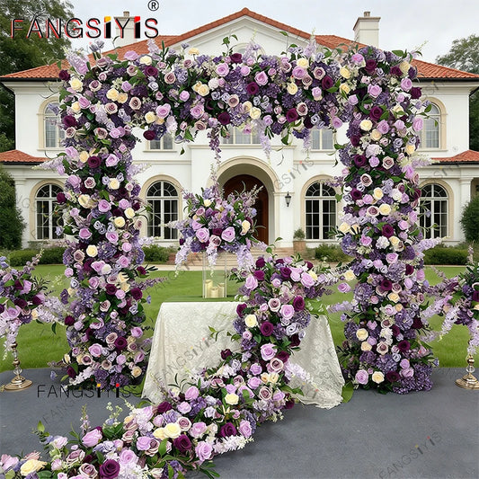 Artificial Wedding Backdrop Arch Floral Arrangement With Roses