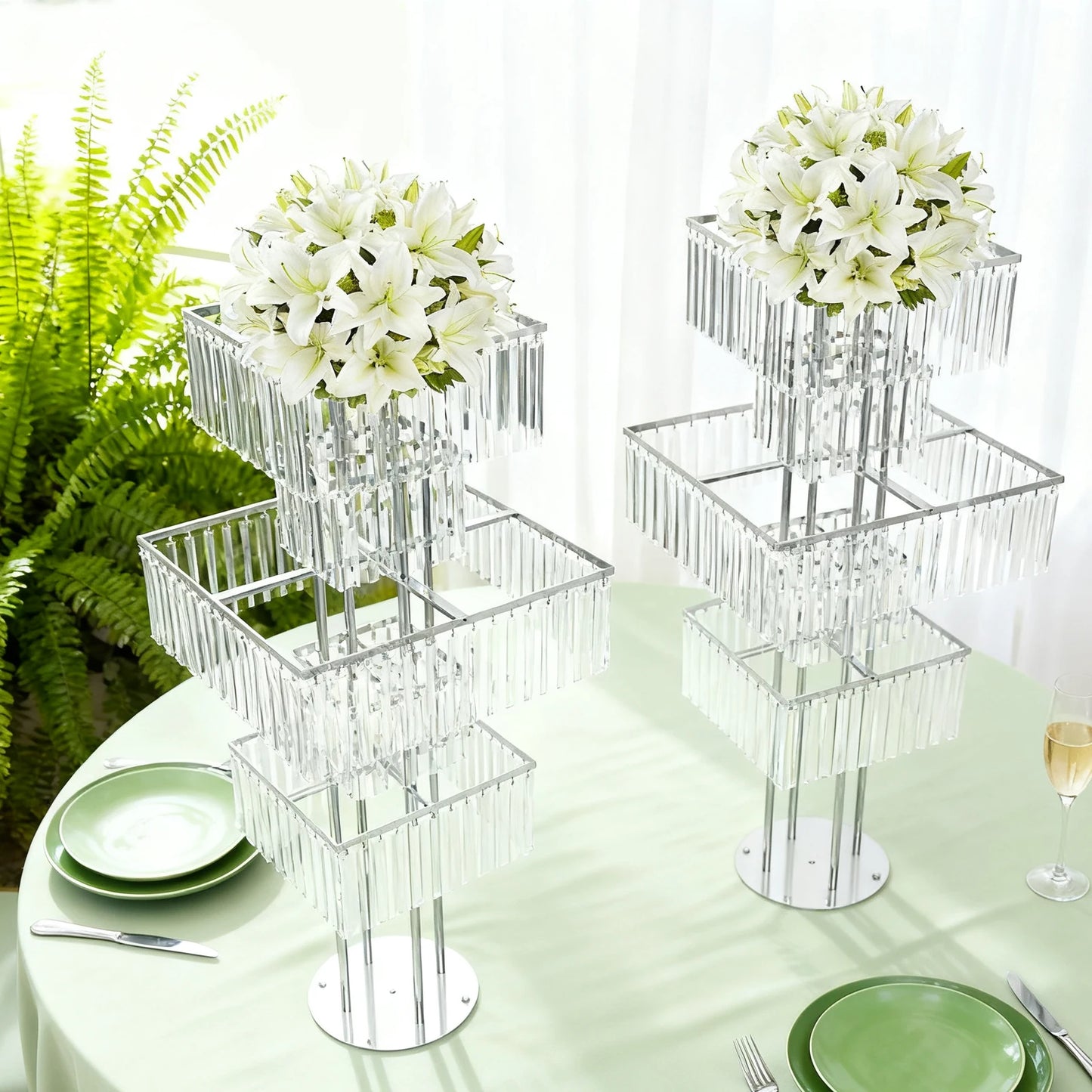 Five Tier Flower Stand Wedding Centerpieces Display For Events